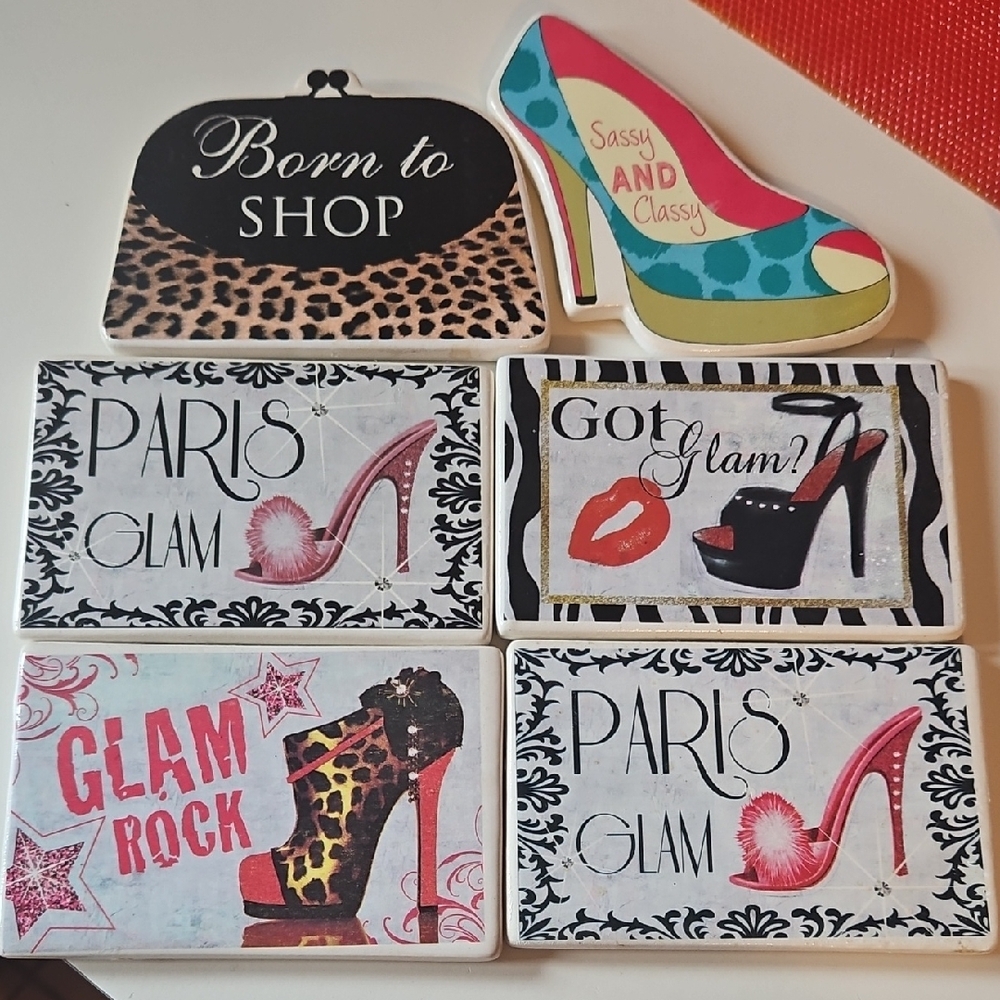 Fashion-Themed Decorative Magnets Set